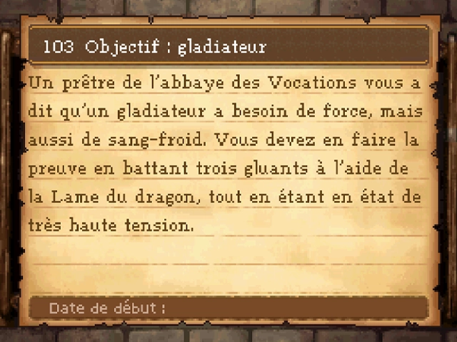 Quête : Objectif gladiateur